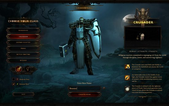 Diablo 3 character generation