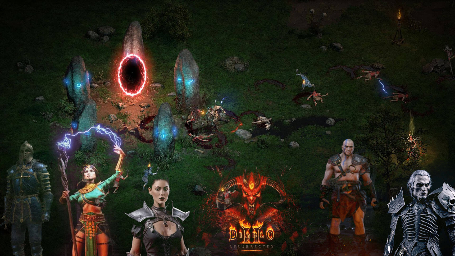 diablo 2 game screenshot with the characters 