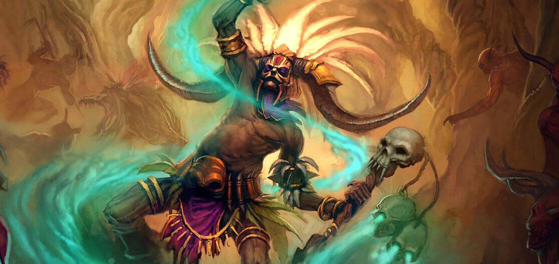 screenshot of witch doctor with his powers