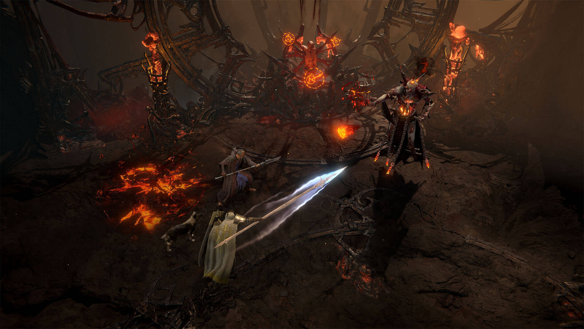 screenshot of diablo 4 lord of hatred boss fight with skovo
