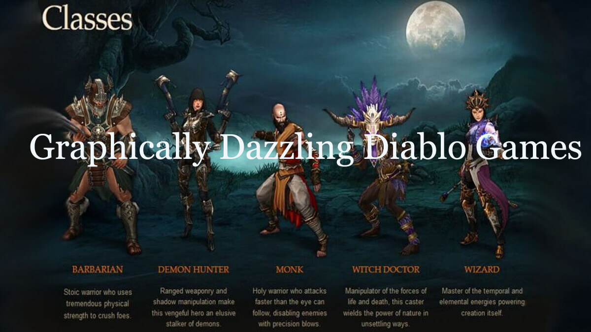 screenshot of diablo game classes