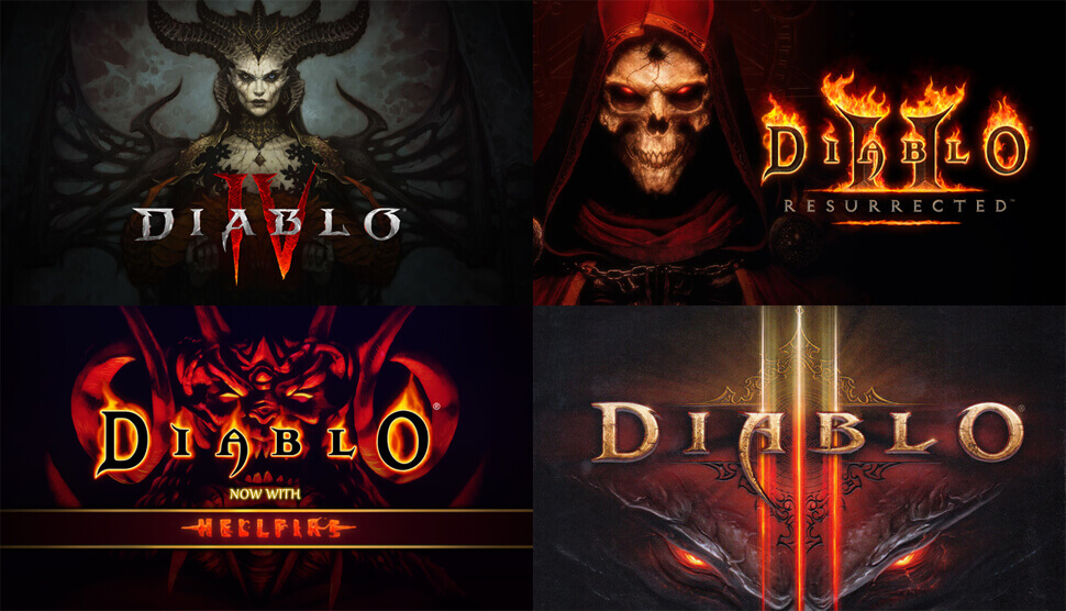 logos of all diablo series