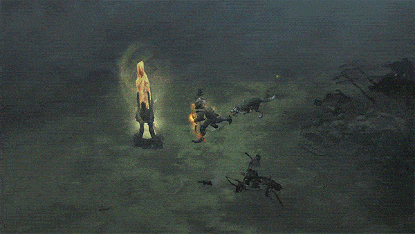 Activating a shrine or pylon