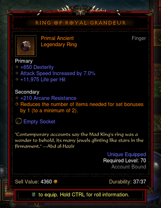 Legendary Changes Royal Grandeur
