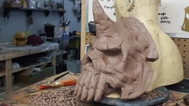 sculpture of the necromancer on the table